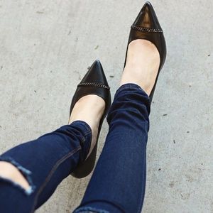 Sole Society Britty Black Pointed Toe Pumps, Size 9.5